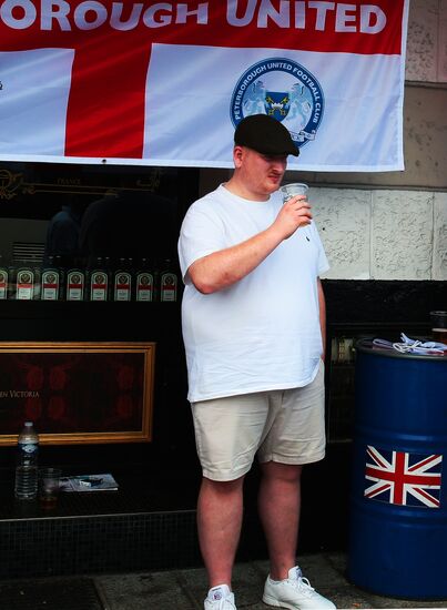 English football fans in Marseille