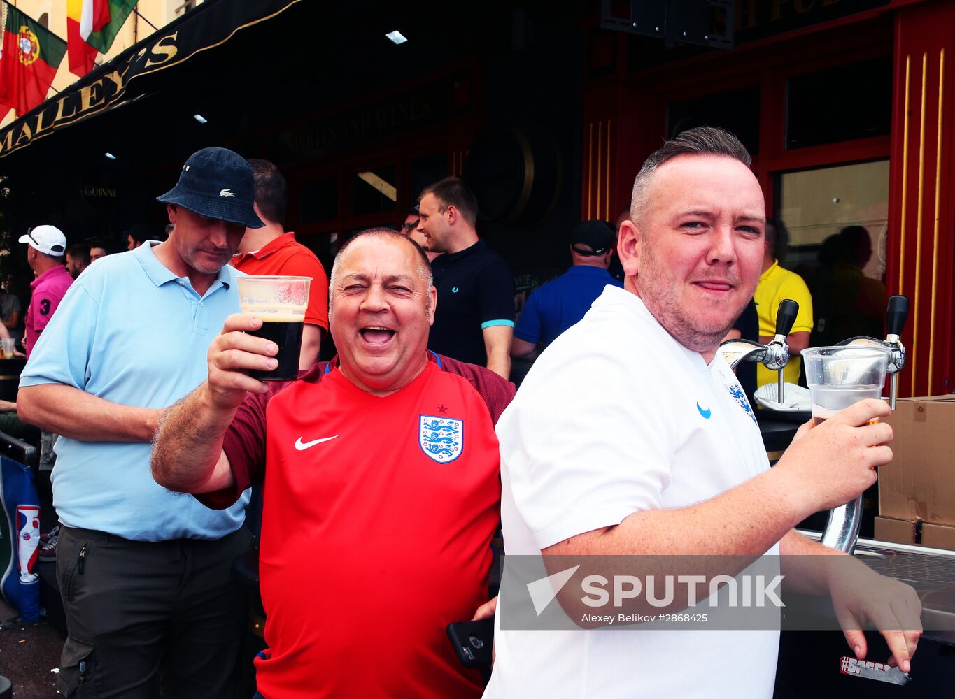 English football fans in Marseille