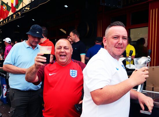 English football fans in Marseille