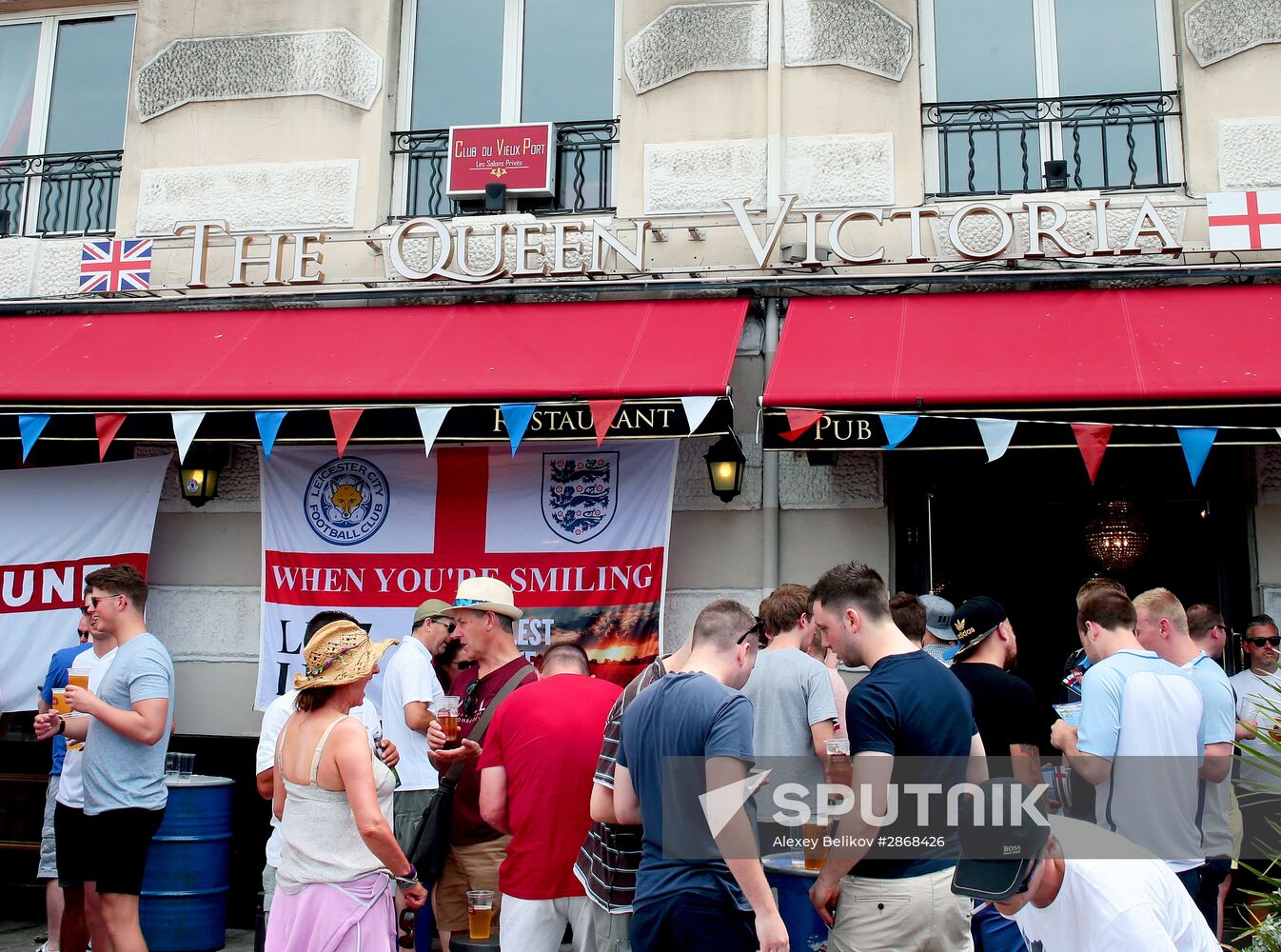 English football fans in Marseille