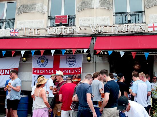 English football fans in Marseille
