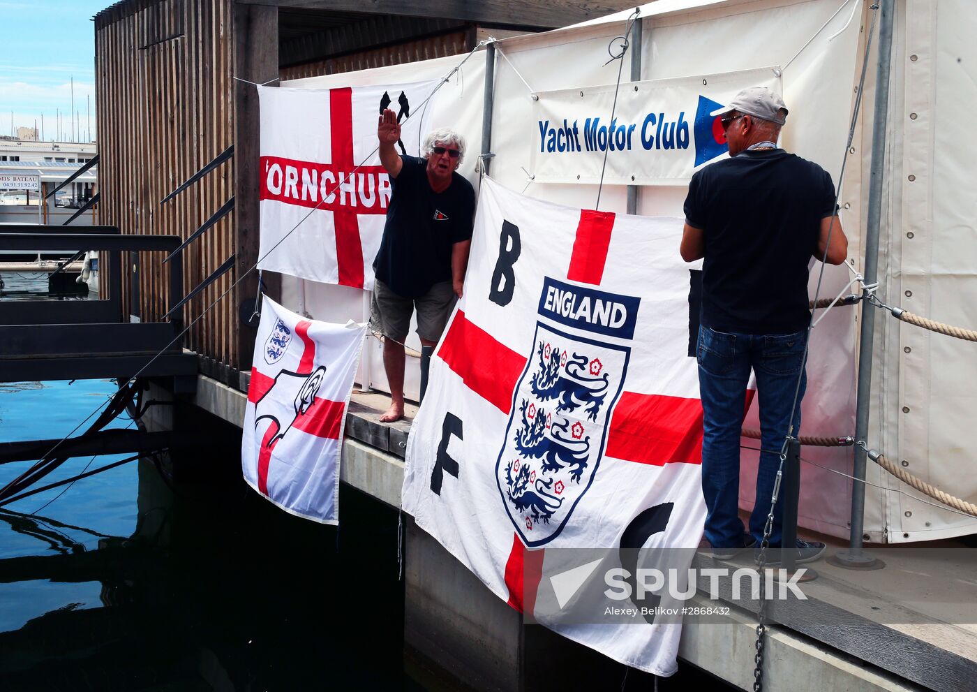 England's team's fans in Marseille
