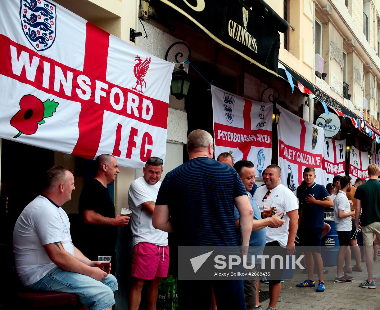 English football fans in Marseille
