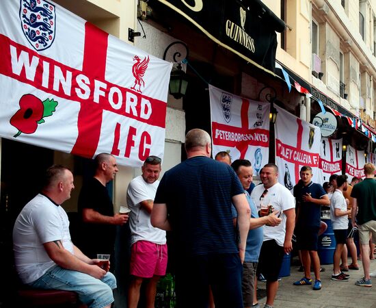 English football fans in Marseille