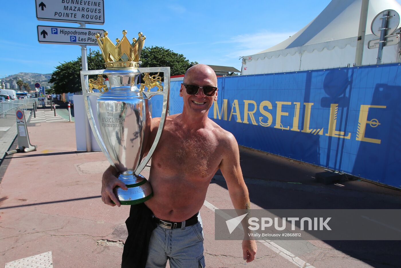 English football fans in Marseille