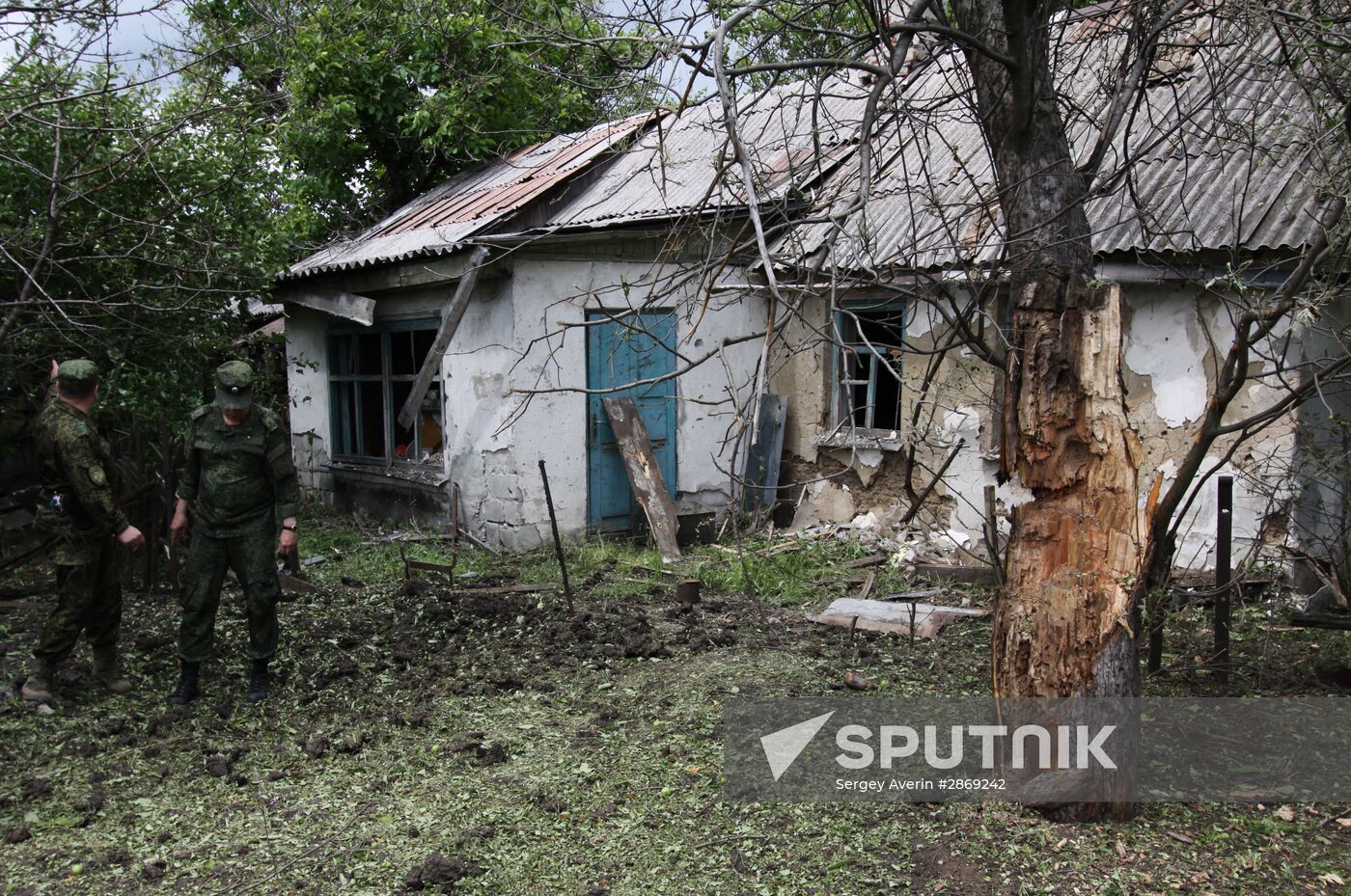 Aftermath of Horlivka shelling