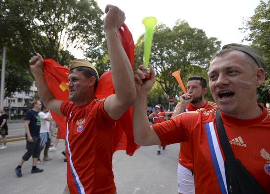 Football. UEFA Euro 2016. Russia vs. England