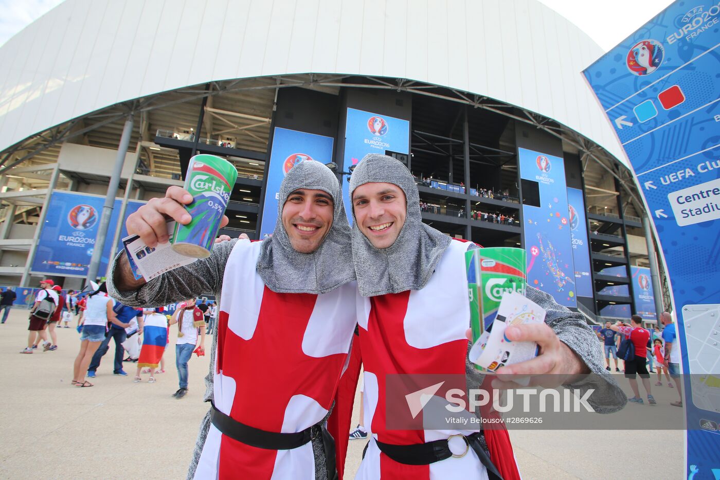 Football. UEFA Euro 2016. Russia vs. England