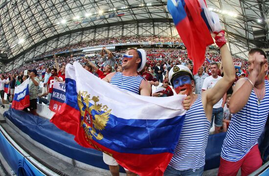 Football. UEFA Euro 2016. Russia vs. England