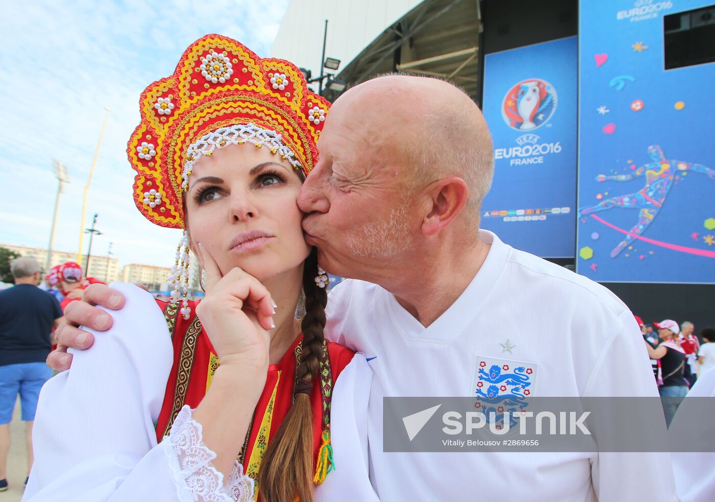 Football. UEFA Euro 2016. Russia vs. England
