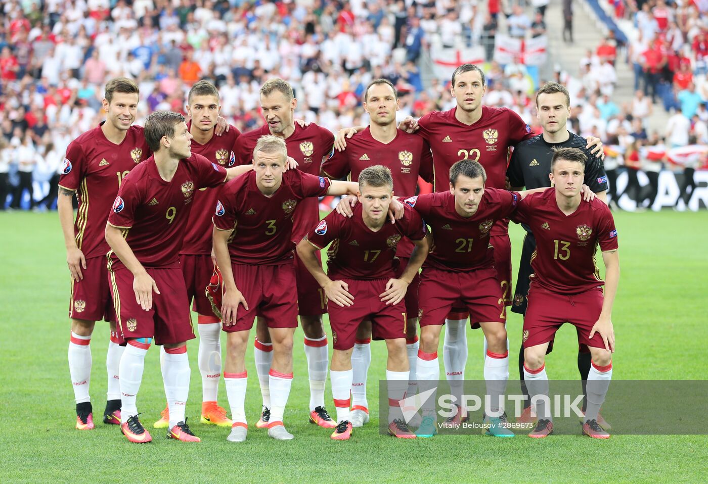 Football. UEFA Euro 2016. Russia vs. England