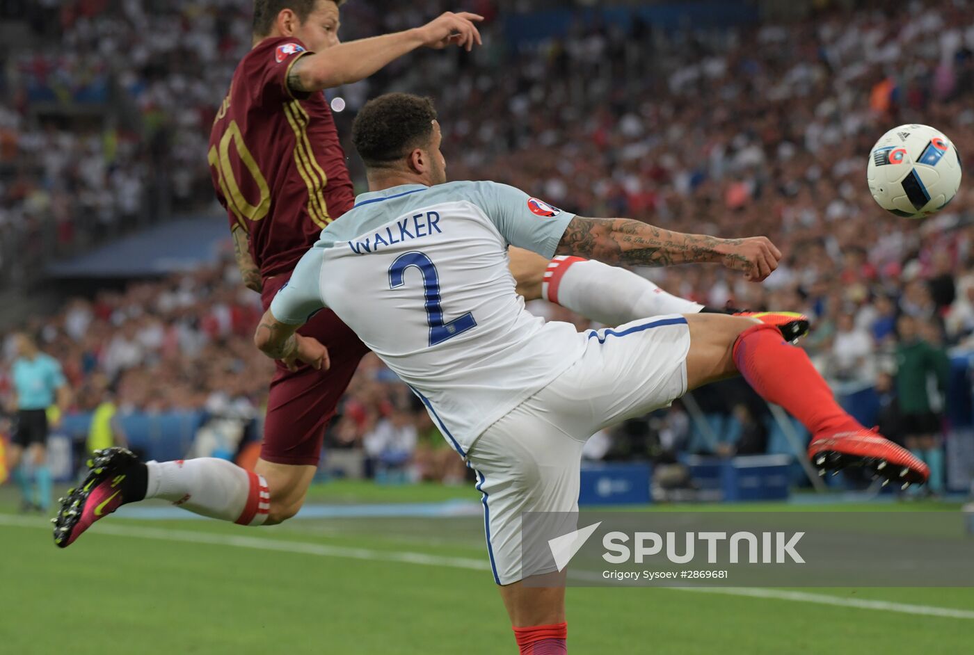 Football. UEFA Euro 2016. Russia vs. England