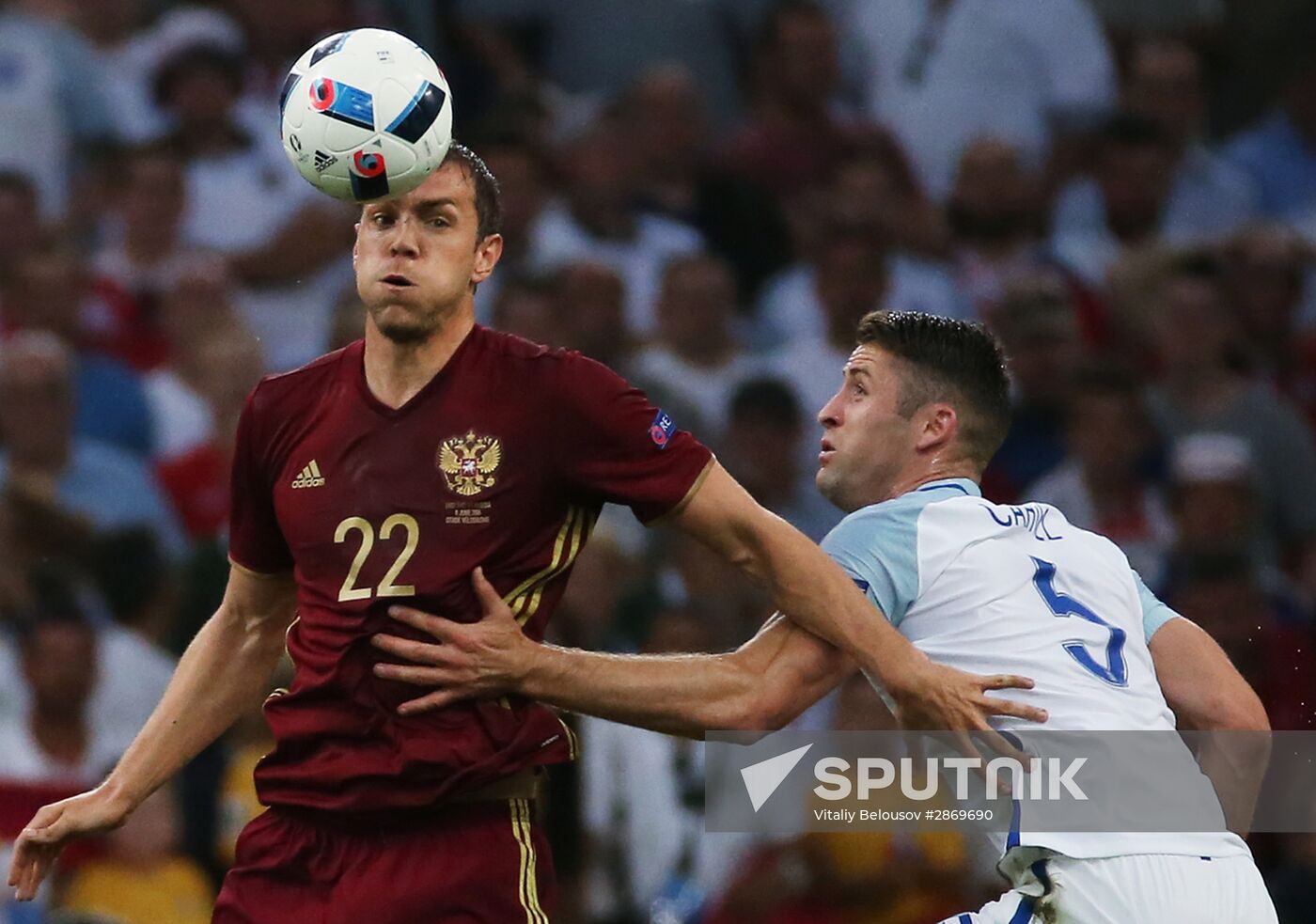 Football. UEFA Euro 2016. Russia vs. England