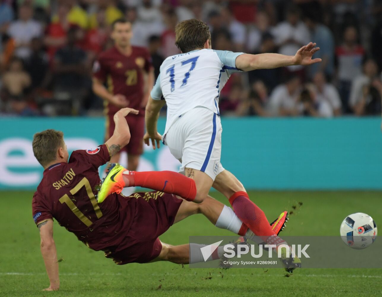 Football. UEFA Euro 2016. Russia vs. England