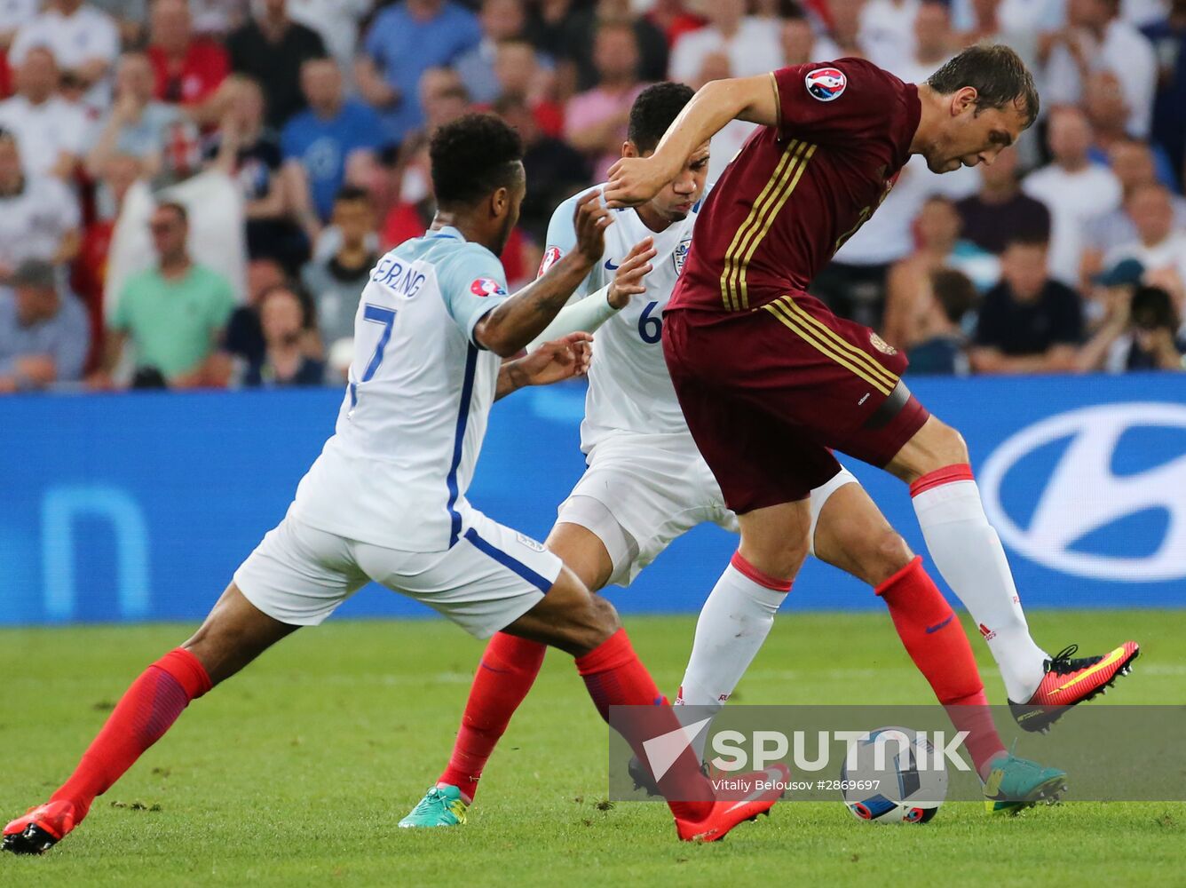 Football. UEFA Euro 2016. Russia vs. England