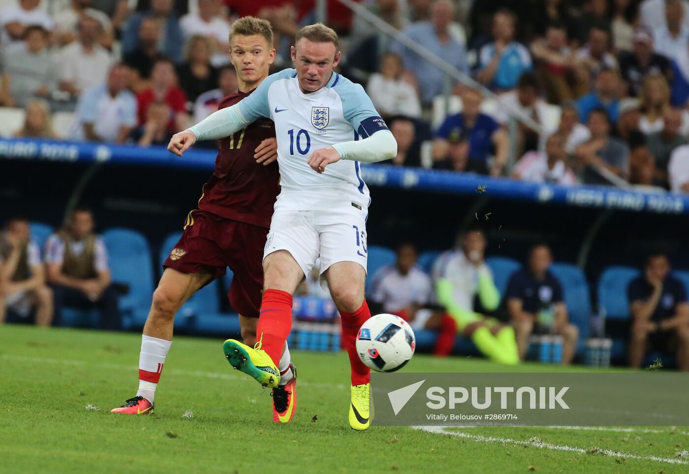 Football. UEFA Euro 2016. Russia vs. England