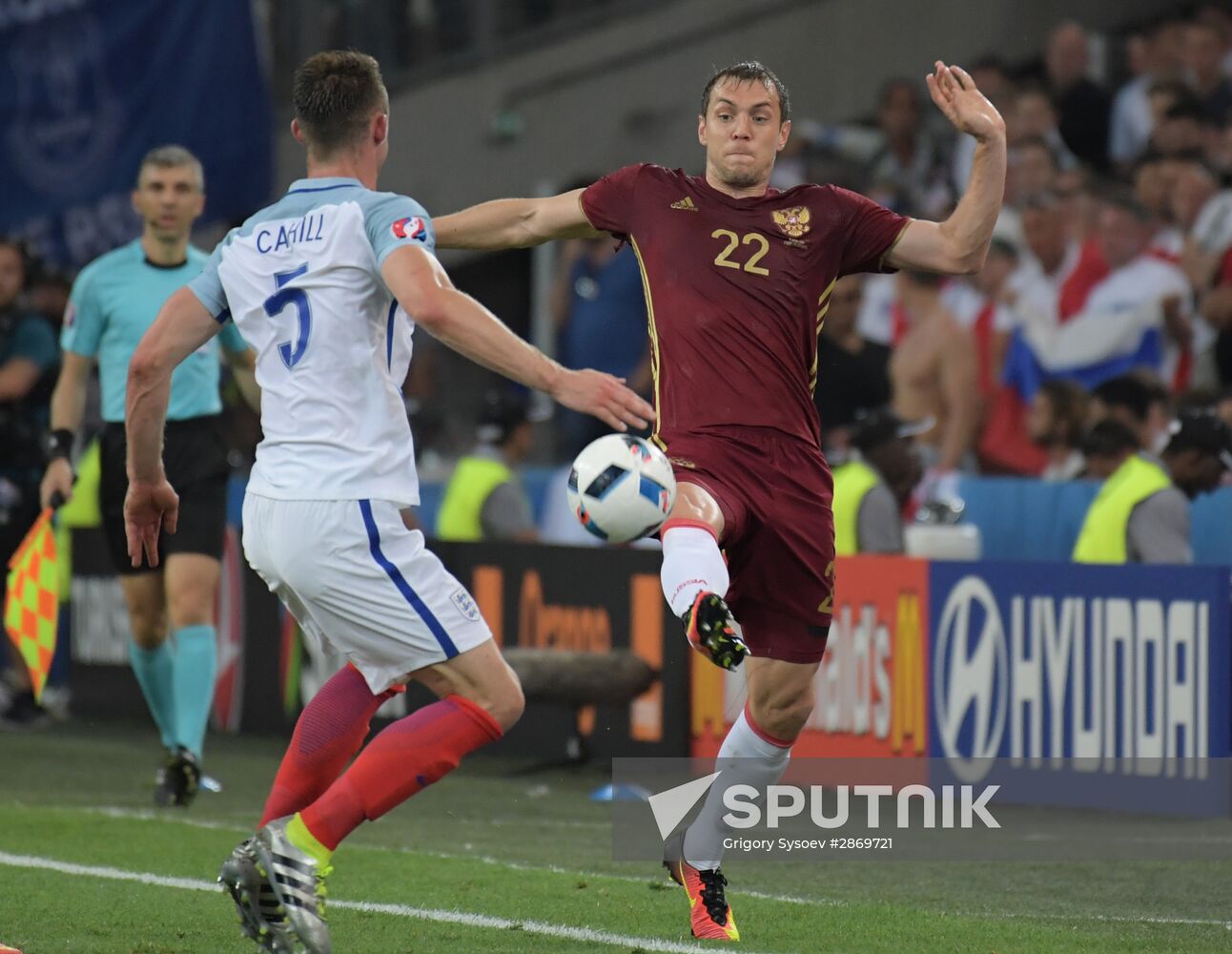 Football. UEFA Euro 2016. Russia vs. England