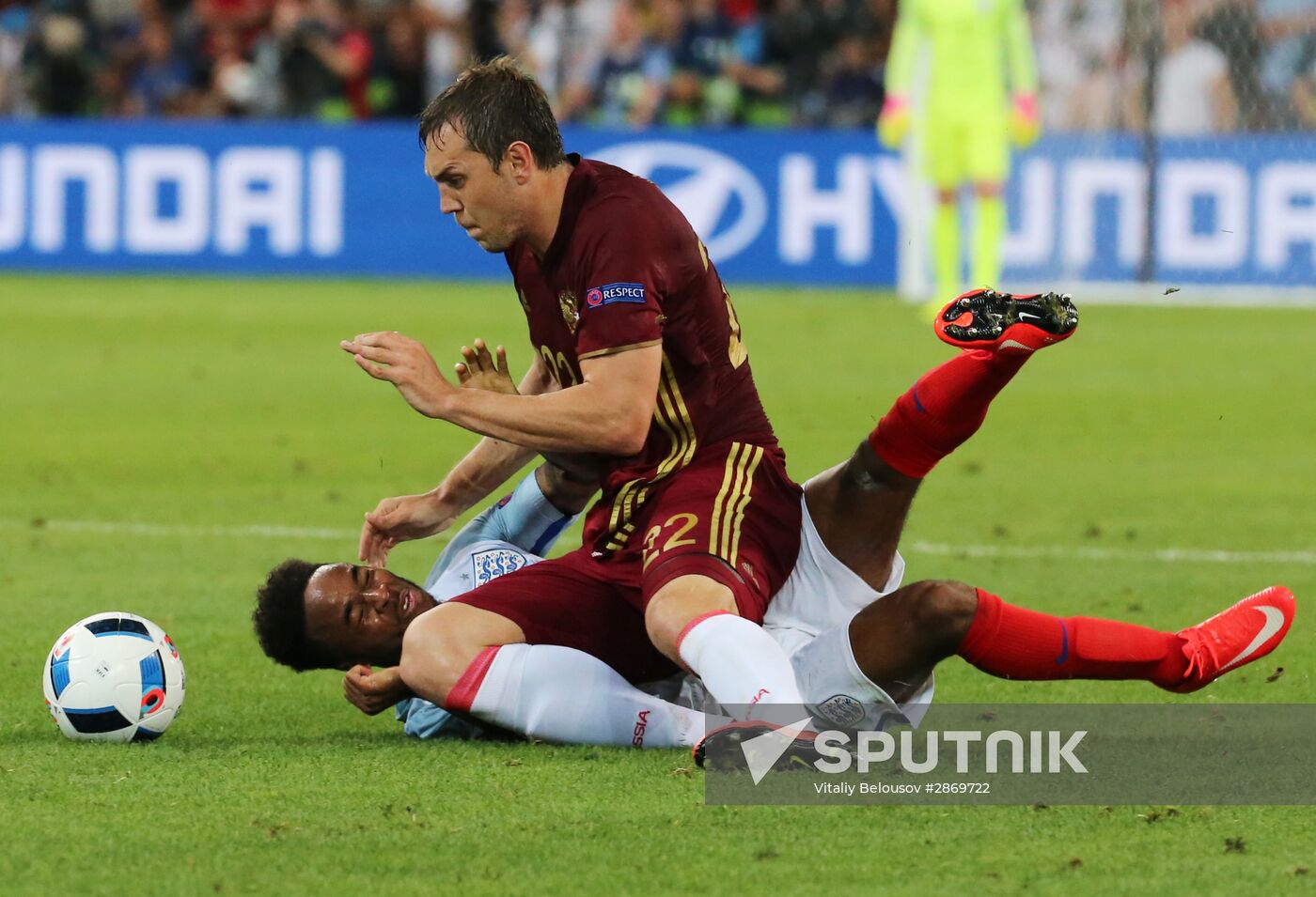 Football. UEFA Euro 2016. Russia vs. England