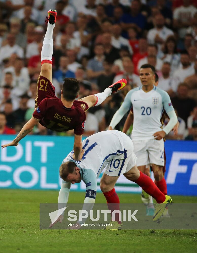 Football. UEFA Euro 2016. Russia vs. England
