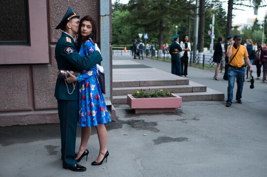 Graduation day at Omsk tank institute