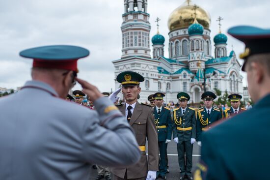 Graduation ceremony at Omsk Armor Engineering Institute