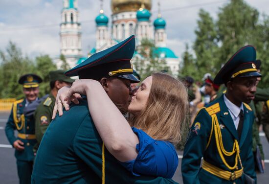 Graduation day at Omsk tank institute