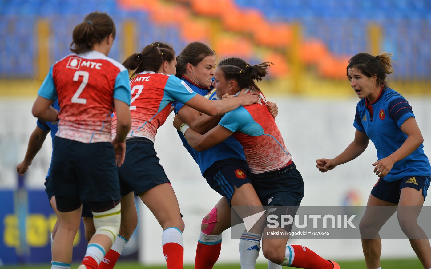 Rugby Europe Women Sevens Grand Prix. Russia vs. France