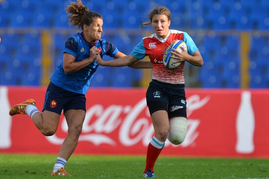 Rugby Europe Women Sevens Grand Prix. Russia vs. France