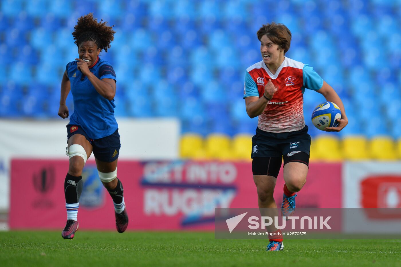 Rugby Europe Women Sevens Grand Prix. Russia vs. France