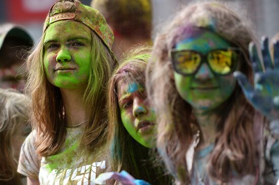 Holi festival in Moscow