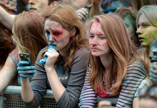 Holi festival in Moscow