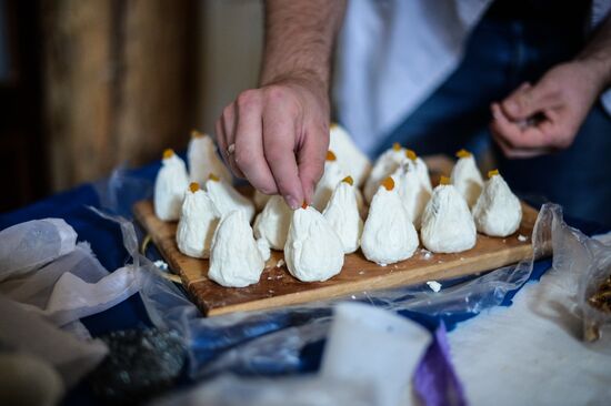 French cheese production at Vladimir Borev's Lipetsk Region farm
