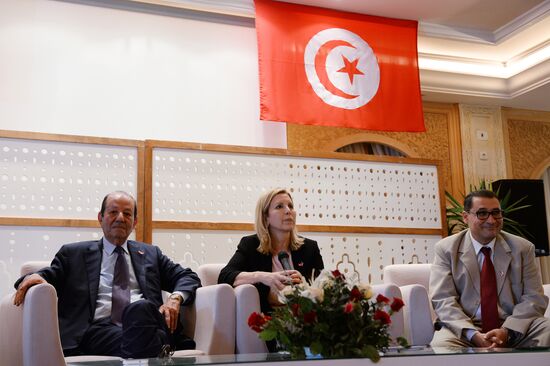 News conference with Tunisian Tourism and Handicrafts Minister Selma Elloumi Rekik