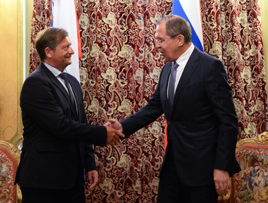 Sergey Lavrov meets with Slovenia's Foreign Minister Karl Erjavec