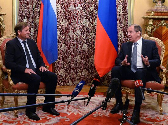 Sergey Lavrov meets with Slovenia's Foreign Minister Karl Erjavec