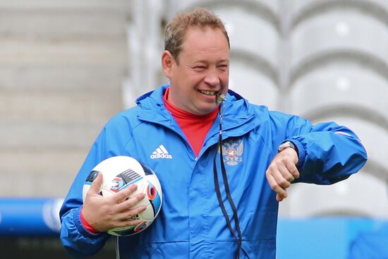 Russian football team training. European Championship 2016.