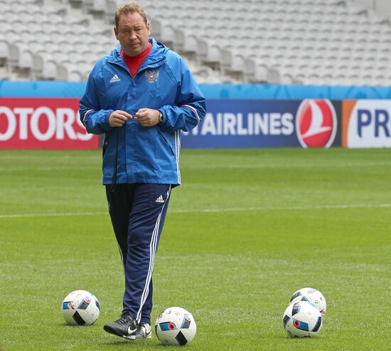 Russian football team training. European Championship 2016.