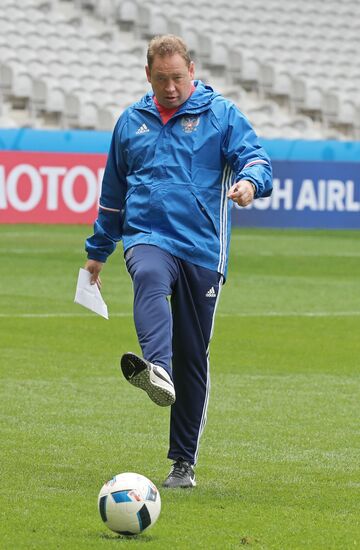 Russian football team training. European Championship 2016.