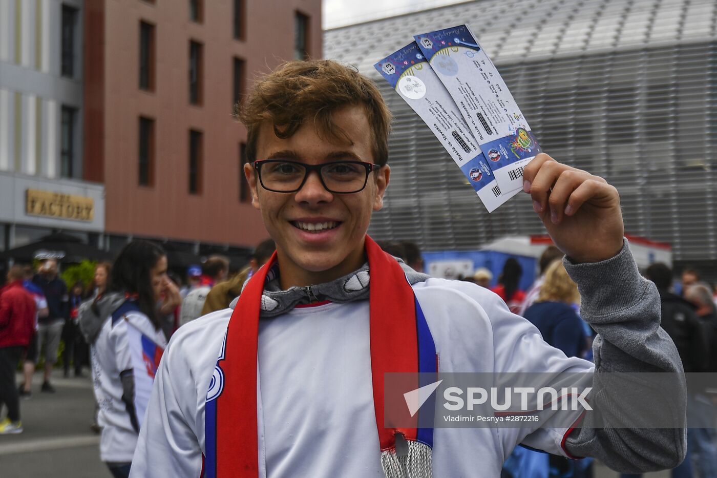 The UEFA Euro 2016. Russia vs. Slovakia