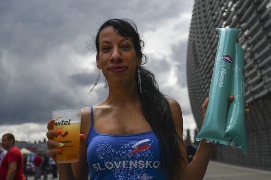 The UEFA Euro 2016. Russia vs. Slovakia