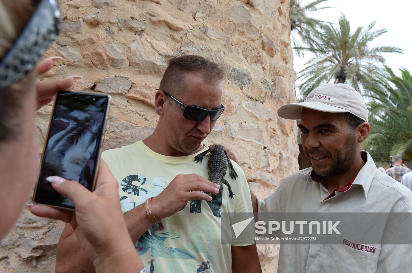 A crocodile farm on Djerba Island in Tunisia