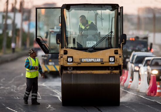 Roadworks in Omsk