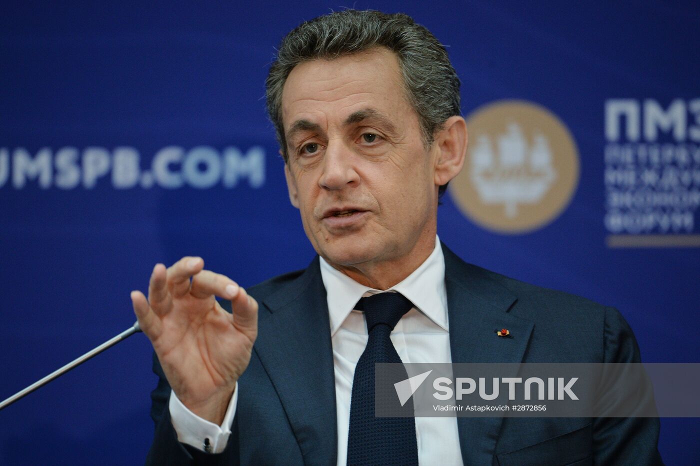 Conversation with French ex-president Nicolas Sarkozy at SPIEF