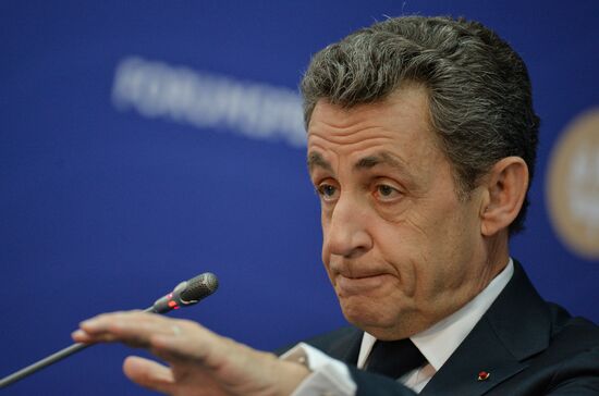 Conversation with French ex-president Nicolas Sarkozy at SPIEF