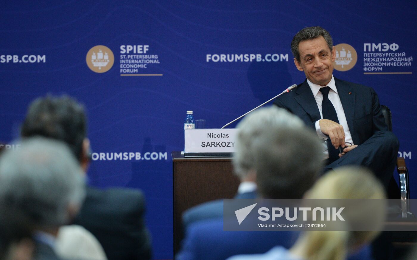 Conversation with French ex-president Nicolas Sarkozy at SPIEF