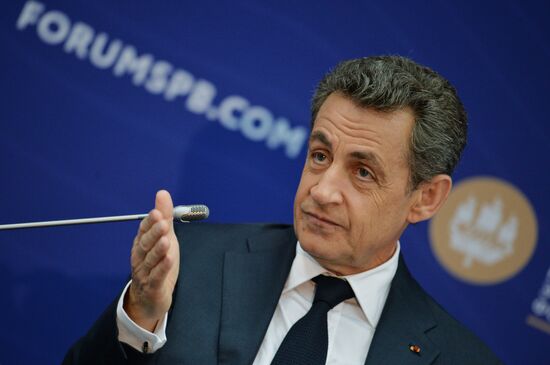 Conversation with French ex-president Nicolas Sarkozy at SPIEF