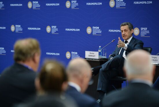 Conversation with French ex-president Nicolas Sarkozy at SPIEF