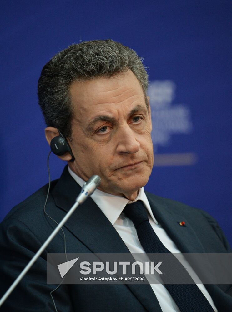 Conversation with French ex-president Nicolas Sarkozy at SPIEF