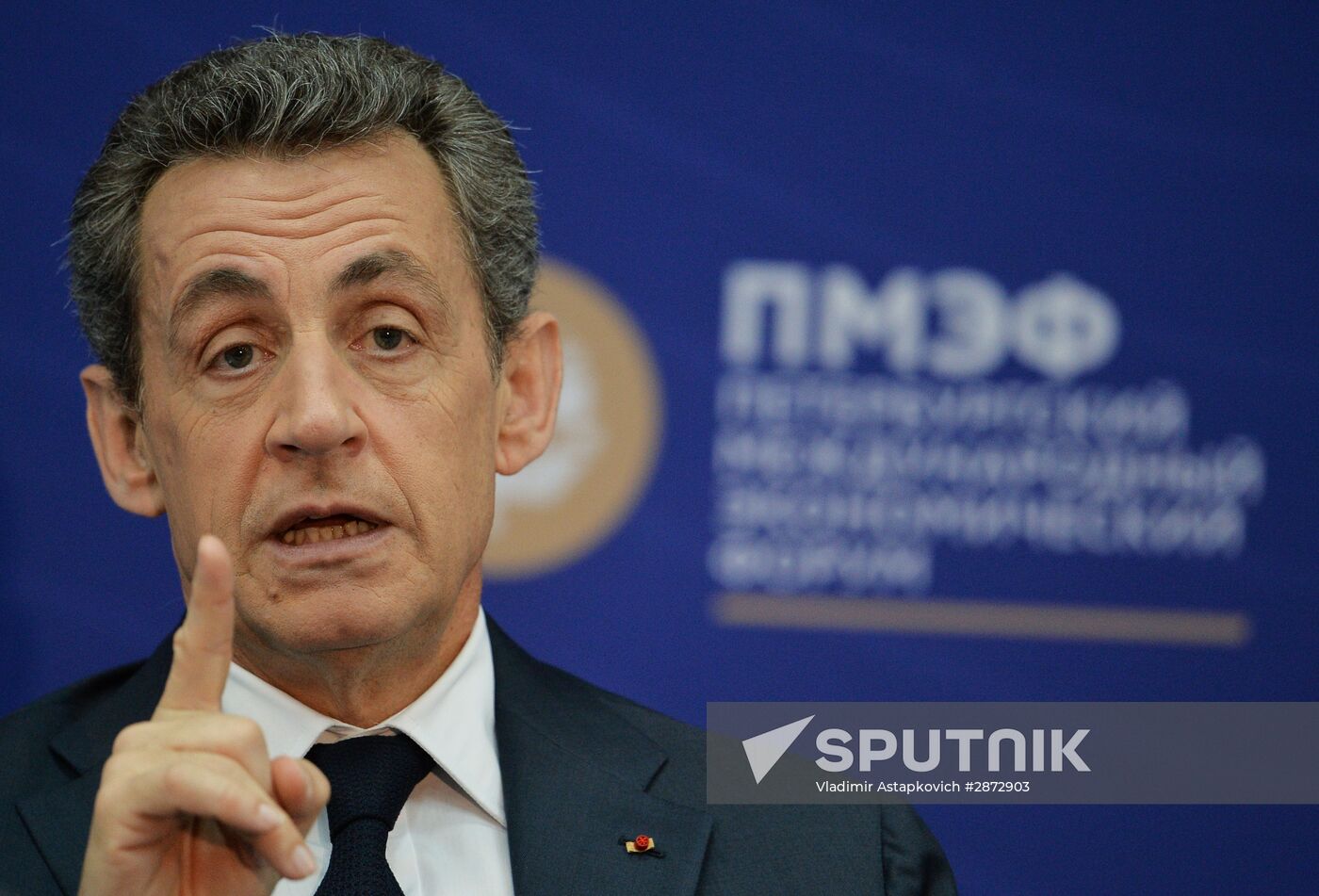 Conversation with French ex-president Nicolas Sarkozy at SPIEF