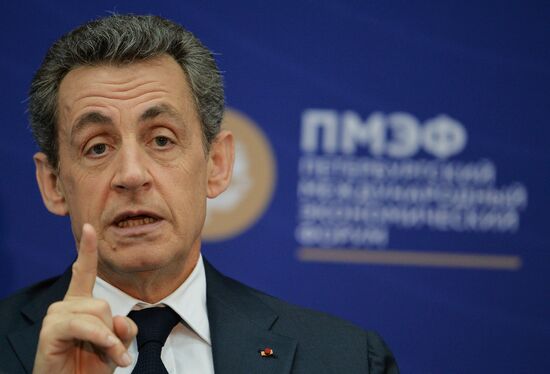 Conversation with French ex-president Nicolas Sarkozy at SPIEF